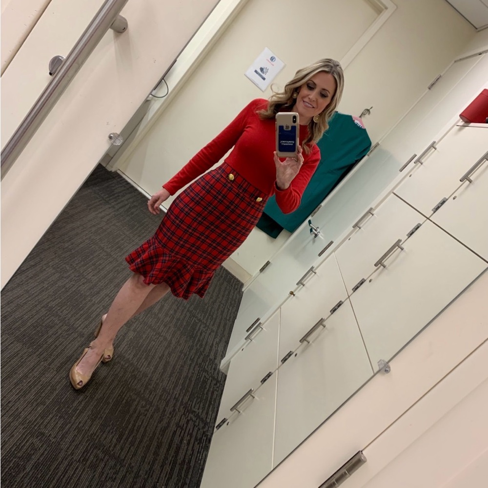 Stunning, red sweater dress